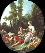 Francois Boucher Are They Thinking About the Grape oil painting artist